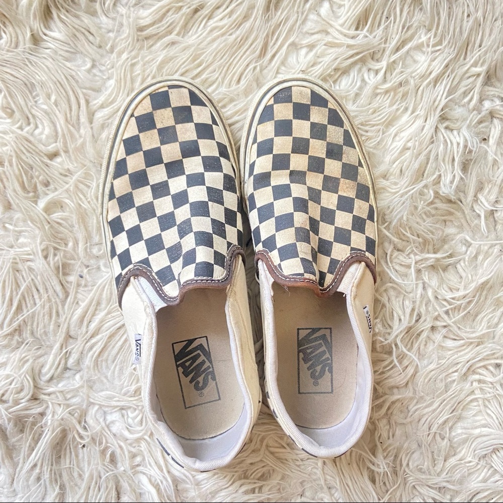 white checkered vans